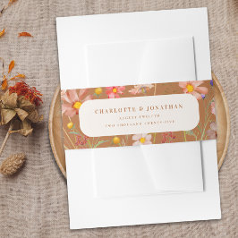 Boho Rustic Blommigt Fall Wedding Band För Inbjudningskort