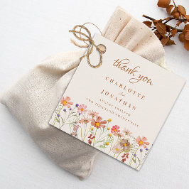 Boho Rustic Blommigt Fall Wedding Tack Gåvor Etiketter