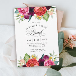 Boho Rustic Blommigt Mors dag Brunch Inbjudningar