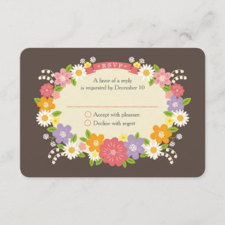 Boho Rustic Blommigt Wandec Bröllop OSA Kort