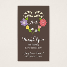 Boho Rustic Blommigt Wandec Bröllop Visitkort