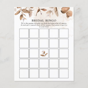 Boho Rustic Blommigts Möhippa Bingo Game