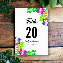 Boho Rustic Colorful Ro Sommar Blommigt Bröllop Bordsnummer