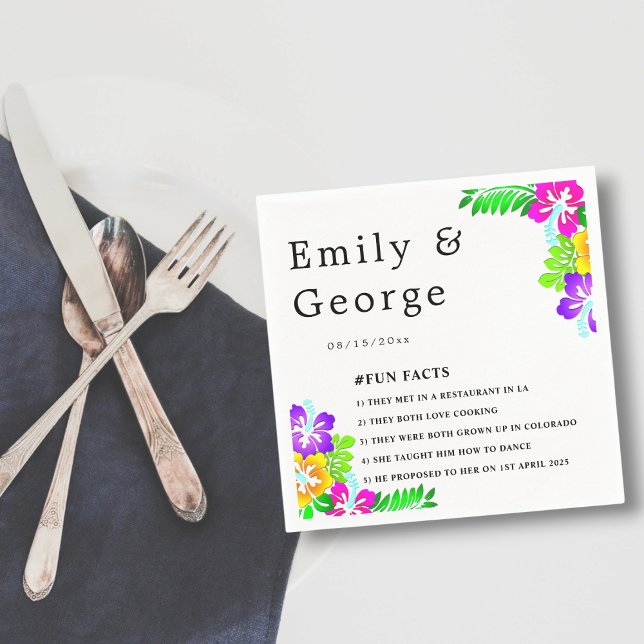 Boho Rustic Colorful Ro Sommar Blommigt Bröllop Pappersservett (Skapare uppladdad)