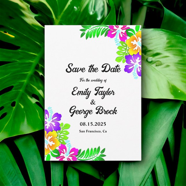 Boho Rustic Colorful Ro Sommar Blommigt Bröllop Spara Datumet (Skapare uppladdad)