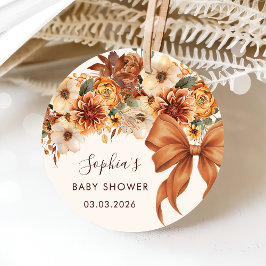 Boho Rustic Fall Blommigt Baby Shower Gåvor Etiketter