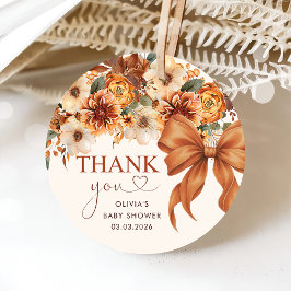 Boho Rustic Fall Blommigt Baby Shower Gåvor Etiketter