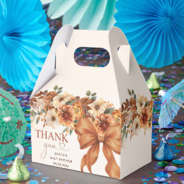 Boho Rustic Fall Floral Baby Shower Party Presentaskar