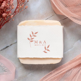 Boho Rustic Grenar Bröllop Initialer Monogram Stämpel