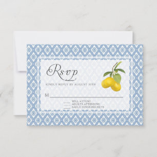BOHO Rustic Lemon Citrus Trellis Blommigt Bröllop OSA Kort