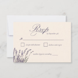 Boho Rustic Lila Lavender Blommigt Bröllop OSA Kort