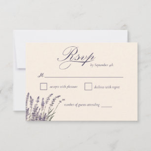 Boho Rustic Lila Lavender Blommigt Bröllop OSA Kort
