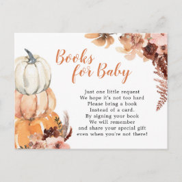 Boho Rustic Pumpkin Bokar för Baby Card Inbjudan Vykort