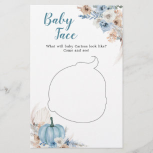 Boho Rustic Pumpkin Fall Baby Shower Baby Ansikte