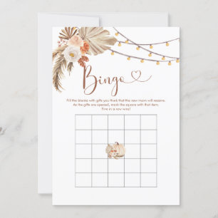 Boho Rustic Pumpkin Fall i Kärlek Baby Shower Bing Inbjudningar