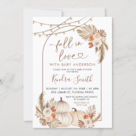Boho Rustic Pumpkin Fall i Kärlek Baby Shower Inbjudningar