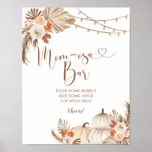Boho Rustic Pumpkin Fall i Kärlek Mamma-osa Pub Poster