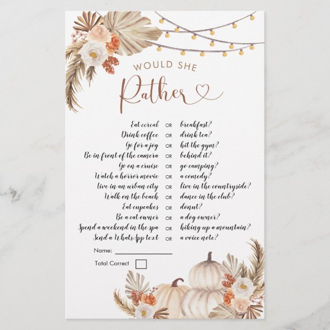 Boho Rustic Pumpkin Fall i Kärlek, skulle hon snar (Framsida)