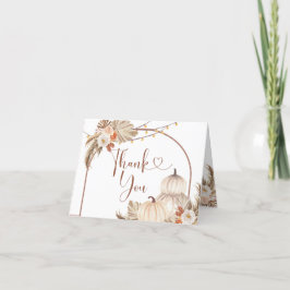 Boho Rustic Pumpkin Fall i kärlek vikt kort