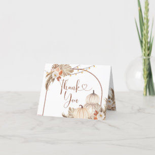 Boho Rustic Pumpkin Fall i kärlek vikt kort