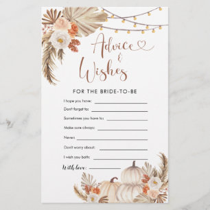 Boho Rustic Pumpkin Fall in Kärlek Advice and Önsk