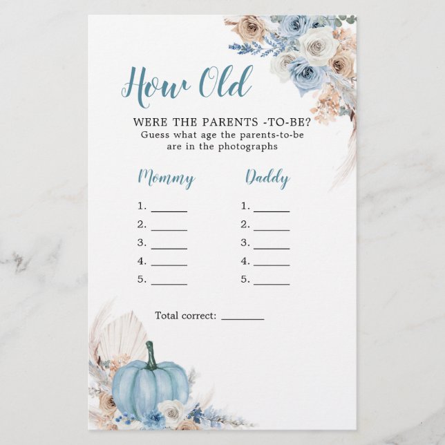 Boho Rustic Pumpkin föll så gammal som föräldrarna (Framsida)