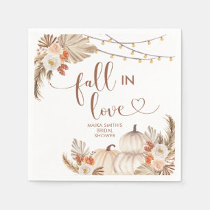Boho Rustic Pumpkin Hösten Förälskad Pappersservet Pappersservett