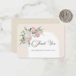 Boho Rustic Ro och Orchids vattenfärgblommor Anteckningskort