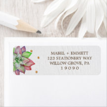 Boho Rustic Rosa och Mint Blommigt Succulent Bröll