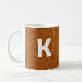 Boho Rustic Textured Wood-brun personlig Kaffemugg