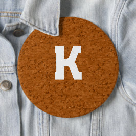 Boho Rustic Textured Wood-brun personlig Knapp