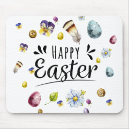 Boho Rustic Watercolor Colorful Glad påsk Musmatta