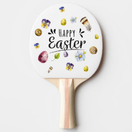 Boho Rustic Watercolor Colorful Glad påsk Pingisracket