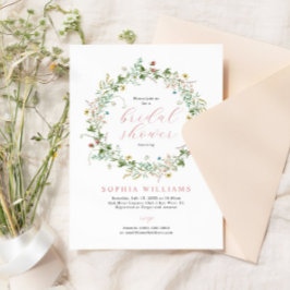 Boho Rustic Wildflowers Bridal Shower Invitation Inbjudningar
