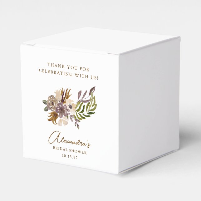 Boho Rustik Natur Botanisk Anpassad Bröllopsdusch Presentaskar (Framsidan Sidan)