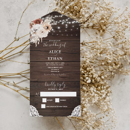 Boho Rustik Neutrala Blommor Strängljus Allt I O