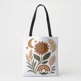 Boho Rustik Solros & Regnbåge Tygkasse
