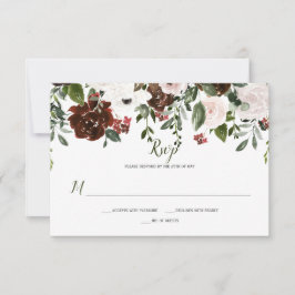 Boho Rustik Vattenfärg Blommig Toppdekoration OSA Kort