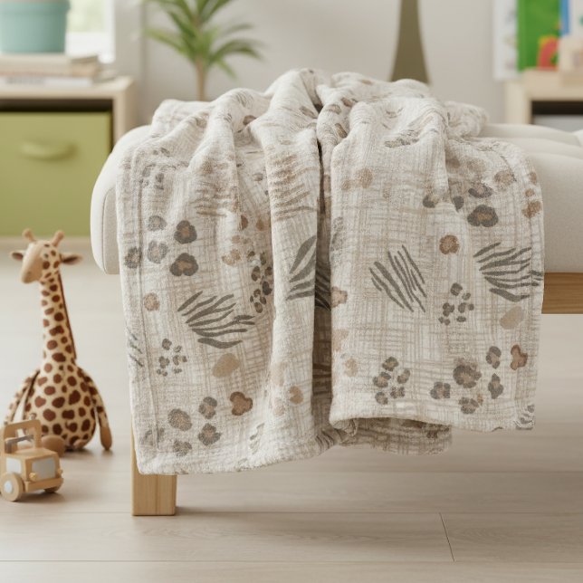 Boho Safari Animal Prints Weave ID1274 Fleecefilt (Skapare uppladdad)