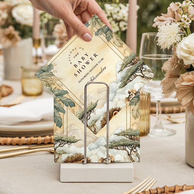Boho Safari Animals Baby Shower Pappersservett (Skapare uppladdad)