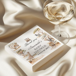 Boho Safari Animals Gender Neutral Baby Shower Pappersservett