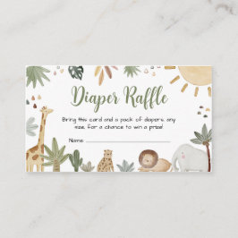 Boho Safari Baby Shower Raffle Tilläggskort