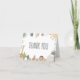 Boho Safari Baby Shower - tackkort