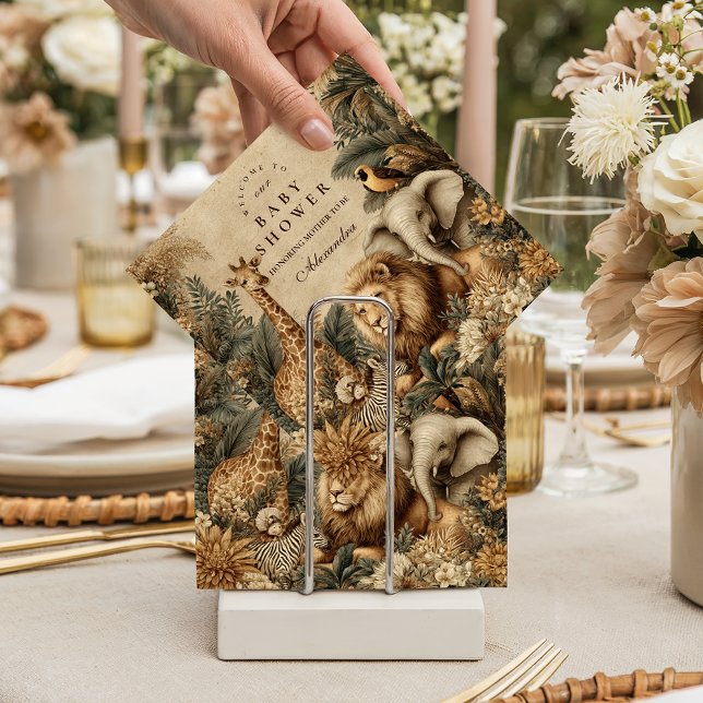 Boho Safari Djur Baby Shower Pappersservett (Skapare uppladdad)