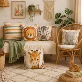 Boho Safari Randig Barnkammare Kudde