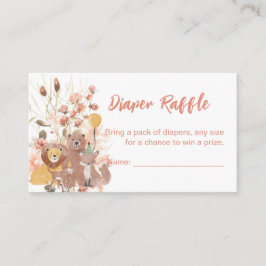 Boho Safari Rosa Pampas Grass Raper Rffle Card Tilläggskort