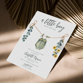 Boho & Sage Boy Shower-inbjudan Inbjudningar