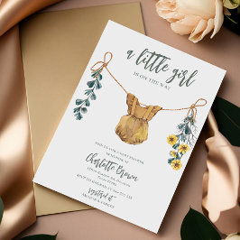 Boho & Sage Girl Baby Shower-inbjudan Inbjudningar