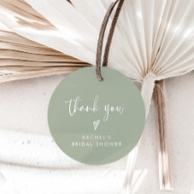 Boho Sage Grön Bröllopsfest Tack