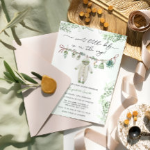 Boho Sage Grönt Cute Barnkläders Baby Shower